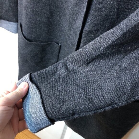 Catherine Malandrino Long Duster Cardigan Size Small Polyester Wool Blend - Picture 6 of 11